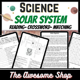 Solar System Emergency Sub Plans with Reading, Crossword, 