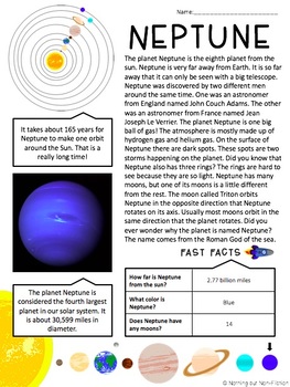 Solar System Reading Passages by Nothing but Non-Fiction | TpT