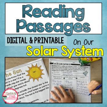 Preview of Solar System Reading Passages and Close Reading Passages  Informational Writing