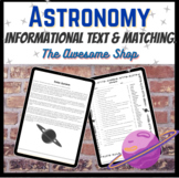 Solar System Reading and Matching Worksheet