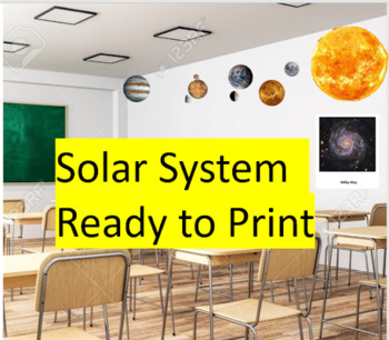 Preview of Solar System - Ready to Print - Display on the Wall