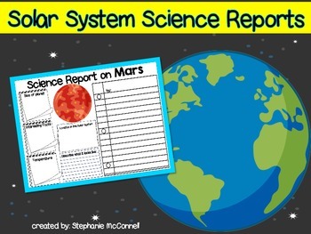Preview of Solar System Reports Made Easy-Freebie