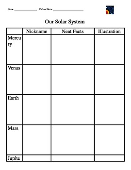 Preview of Solar System Research Organizer