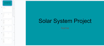 Preview of Solar System Research Template