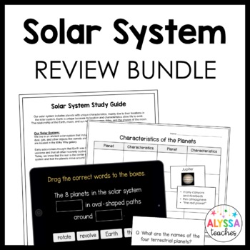 Preview of Solar System Review Bundle | SOL 4.5 and 4.6
