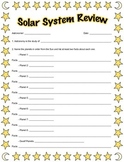 Solar System Review Worksheet