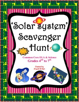 Preview of Solar System Scavenger Hunt: | Printable and Digital Distance Learning