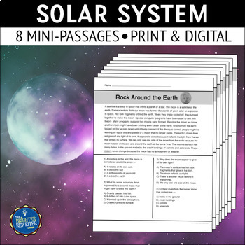 solar system reading comprehension passages distance learning tpt