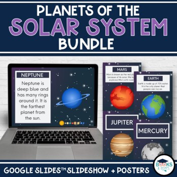 Preview of Solar System Slideshow for Google Slides™ + Bulletin Board Space Posters BUNDLE