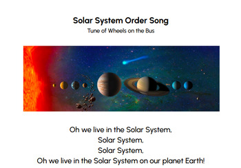 Preview of Solar System Song