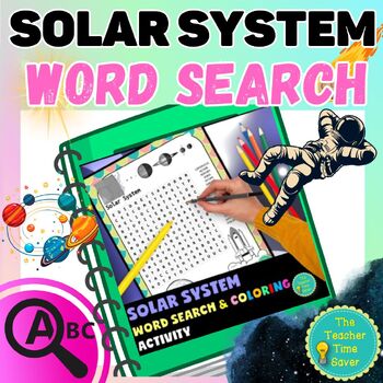 Preview of Solar System Planets Space Science Astronomy Vocabulary Word Search Activity