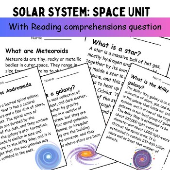 Preview of Solar System: Space Unit for Grades 1-3!