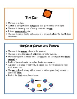 Solar System Study Guide 4th Grade Science by Cammie's Corner | TpT
