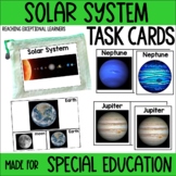 Solar System Task Cards Special Education