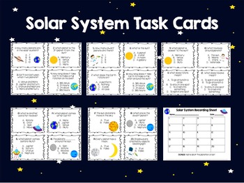 Preview of Solar System Task Cards & Study Guide (3.E.1.1, 3.E.1.2)