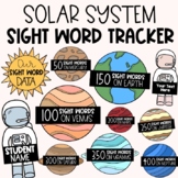 Solar System Themed Sight Word Data Tracker | Data Wall