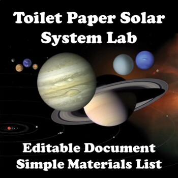 Preview of Solar System Toilet Paper Scale Lab (Editable)