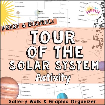 Preview of Solar System Tour of the Planets | Graphic Organizer | Middle School Astronomy