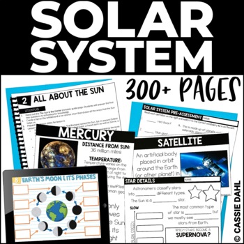 Preview of Solar System Unit - Lessons & Activities for the Planets, Moon Phases, & Stars