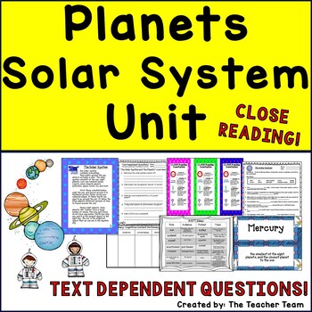 Preview of Planets and Solar System Unit | Reading Passages and Questions