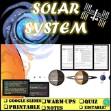 Solar System Editable Notes & Slides - Space Science Digit