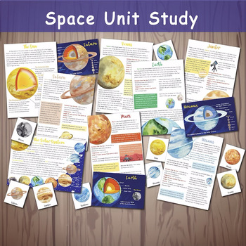 Preview of Solar System Unit Study, Homeschool Outer Space Learning, Universe Study,