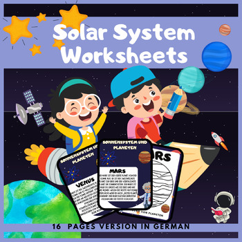 Preview of Solar System Unit With Worksheets- Intro to Space Digital Activity coloring.....