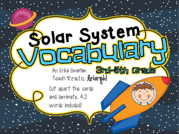 Preview of Solar System Vocabulary! {42 terms in all!}