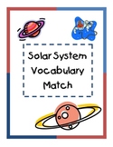 Solar System Vocabulary Match