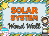 Solar System Vocabulary Word Wall
