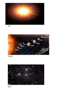 Preview of Solar System Vocabulary picture cards