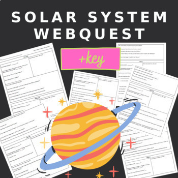 Preview of Solar System WebQuest in Google Docs- WITH KEY