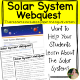 Solar System Webquest- Digital & Printable