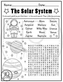 free printable solar system printables