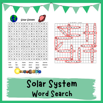 Preview of Solar System Word Search