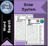 Solar System Word Search Activity