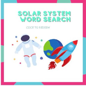 Preview of Solar System Word Search Boom Card Activity