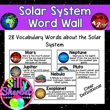 Preview of Solar System Word Wall