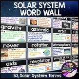 Science Word Wall - The Solar System Posters, Space Vocabu