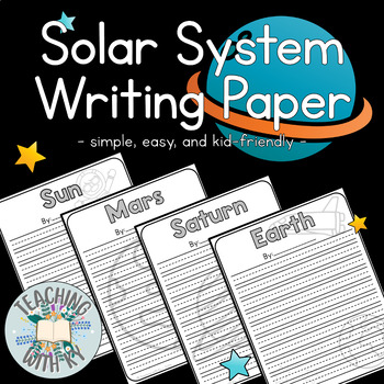 Preview of Solar System Writing Pages