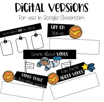 Solar System Writing Project Paper And Digital Versions For Google Classroom