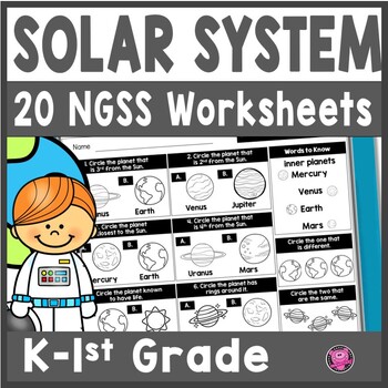 Preview of Planets, Stars and the Solar System Worksheets Kindergarten & 1st Grade