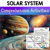 Solar System Activities Reading Passages Worksheets Projec