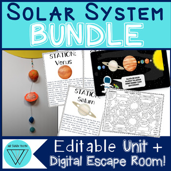 Preview of Solar System and Planets Activities: MS-ESS1-3 Unit + Escape Room + Review Games