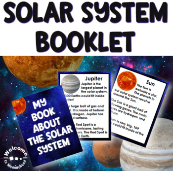 Preview of Solar System and Planets Fact Book for science centers or Montessori activities