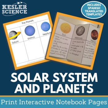 Preview of Solar System and Planets Interactive Notebook Pages - Paper INB