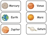 Solar System and Planets Picture and Word Flash Cards.