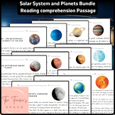 Solar System and Planets Reading Comprehension Passages Bundle
