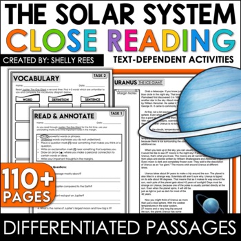 Preview of Solar System and Planets Reading Passages | The Solar System Worksheets