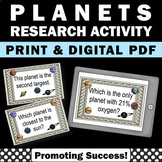 The Planets of the Solar System Planet Research Project Ac